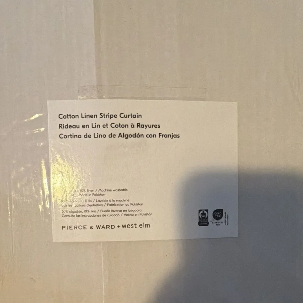 West Elm Pierce & Ward Cotton Linen Stripe Curtain